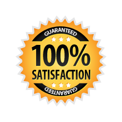 Satisfaction Guarantee 100% - Burst Badge Orange
