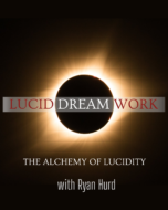Lucid dreamwork - the alchemy of lucidity course, with the image of solar eclipse